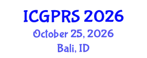International Conference on Geomatics, Photogrammetry and Remote Sensing (ICGPRS) October 25, 2026 - Bali, Indonesia