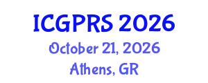 International Conference on Geomatics, Photogrammetry and Remote Sensing (ICGPRS) October 21, 2026 - Athens, Greece