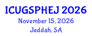 International Conference on Urban Green Space, Public Health, and Environmental Justice (ICUGSPHEJ) November 15, 2026 - Jeddah, Saudi Arabia