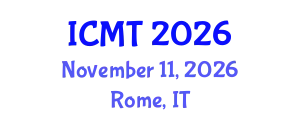International Conference on Military Technology (ICMT) November 11, 2026 - Rome, Italy