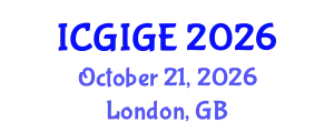 International Conference on Ground Improvement and Geotechnical Engineering (ICGIGE) October 21, 2026 - London, United Kingdom