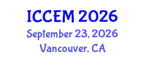 International Conference on Corrosion Engineering and Materials (ICCEM) September 23, 2026 - Vancouver, Canada