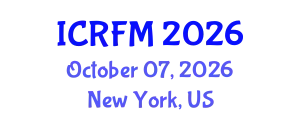 International Conference on Rheology and Fluid Mechanics (ICRFM) October 07, 2026 - New York, United States