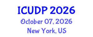 International Conference on Urban Development and Planning (ICUDP) October 07, 2026 - New York, United States