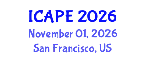 International Conference on Advanced Pavement Engineering (ICAPE) November 01, 2026 - San Francisco, United States