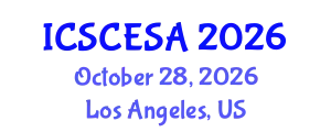 International Conference on Sustainable Civil Engineering and Sustainable Applications (ICSCESA) October 28, 2026 - Los Angeles, United States