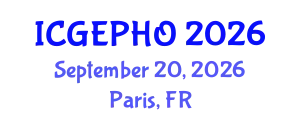 International Conference on Green Exercise and Physical Health Outcomes (ICGEPHO) September 20, 2026 - Paris, France