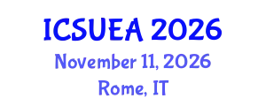 International Conference on Sustainable Urbanism and Engineering Applications (ICSUEA) November 11, 2026 - Rome, Italy