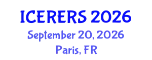 International Conference on Earth Resources and Environmental Remote Sensing (ICERERS) September 20, 2026 - Paris, France