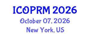 International Conference on Organizational Psychology and Research Methods (ICOPRM) October 07, 2026 - New York, United States