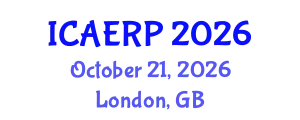 International Conference on Agricultural Economics and Rural Policies (ICAERP) October 21, 2026 - London, United Kingdom
