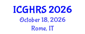 International Conference on Genocide and Human Rights Studies (ICGHRS) October 18, 2026 - Rome, Italy