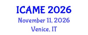 International Conference on Advances in Mathematical Education (ICAME) November 11, 2026 - Venice, Italy