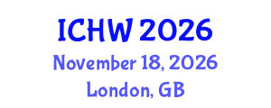 International Conference on Healthcare Wearables (ICHW) November 18, 2026 - London, United Kingdom