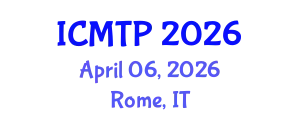 International Conference on Multimodal Transportation and Planning (ICMTP) April 06, 2026 - Rome, Italy