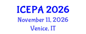 International Conference on Environmental Psychology and Architecture (ICEPA) November 11, 2026 - Venice, Italy