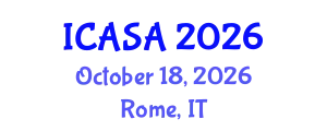 International Conference on Archaeological Science and Archaeometry (ICASA) October 18, 2026 - Rome, Italy
