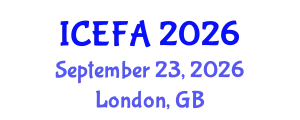 International Conference on Economics, Finance and Accounting (ICEFA) September 23, 2026 - London, United Kingdom