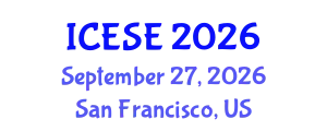 International Conference on Energy Storage and Electrochemistry (ICESE) September 27, 2026 - San Francisco, United States