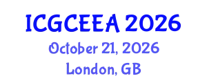 International Conference on Graphene Chemistry, Electrochemistry and Engineering Applications (ICGCEEA) October 21, 2026 - London, United Kingdom