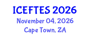 International Conference on Eco-Friendly Technologies and Environmental Sustainability (ICEFTES) November 04, 2026 - Cape Town, South Africa