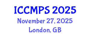 International Conference on Chemical Materials and Polymer Structures (ICCMPS) November 27, 2025 - London, United Kingdom