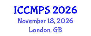 International Conference on Chemical Materials and Polymer Structures (ICCMPS) November 18, 2026 - London, United Kingdom