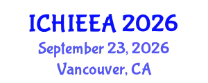 International Conference on Hydrogen Infrastructures for Energy Engineering Applications (ICHIEEA) September 23, 2026 - Vancouver, Canada