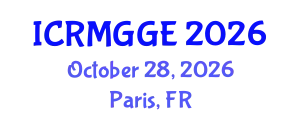 International Conference on Rock Mechanics, Geomechanics and Geotechnical Engineering (ICRMGGE) October 28, 2026 - Paris, France