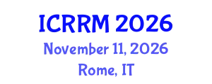 International Conference on Rockbolting and Rock Mechanics (ICRRM) November 11, 2026 - Rome, Italy