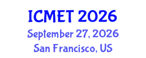 International Conference on Mathematics Education and Technology (ICMET) September 27, 2026 - San Francisco, United States