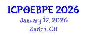 International Conference on Post-Occupancy Evaluation and Building Performance Evaluation (ICPOEBPE) January 12, 2026 - Zurich, Switzerland