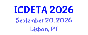 International Conference on Distance Education Technologies and Applications (ICDETA) September 20, 2026 - Lisbon, Portugal
