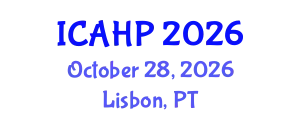 International Conference on Applied and Health Psychology (ICAHP) October 28, 2026 - Lisbon, Portugal