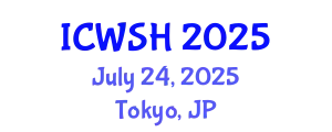 International Conference on Water, Sanitation and Health (ICWSH) July 24, 2025 - Tokyo, Japan