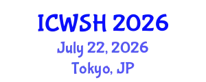 International Conference on Water, Sanitation and Health (ICWSH) July 22, 2026 - Tokyo, Japan