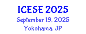 International Conference on Environmental Science and Engineering September 19, 2025 - Yokohama, Japan