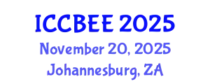 International Conference on Chemical, Biological and Environmental Engineering November 20, 2025 - Johannesburg, South Africa