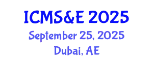 International Conference on Materials Science & Engineering September 25, 2025 - Dubai, United Arab Emirates