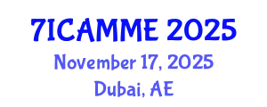 7th International Conference on Aerospace, Mechanical, and Mechatronics Engineering November 17, 2025 - Dubai, United Arab Emirates