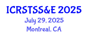 International Congress on Research in Science, Technology, Social Sciences & Education July 29, 2025 - Montreal, Canada