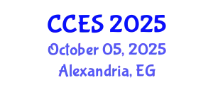 Climate Change and Environmental Sustainability (CCES) October 05, 2025 - Alexandria, Egypt
