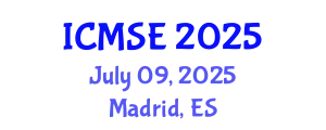 International Congress on Materials Science and Engineering July 09, 2025 - Madrid, Spain