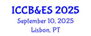 International Conference on Chemical, Biological & Environmental Sciences September 10, 2025 - Lisbon, Portugal