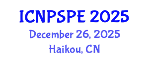 International Conference on New Power System and Power Electronics December 26, 2025 - Haikou, China