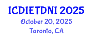 International Conference on Disruptive, Innovative, and Emerging Technologies (DIET) in the Nuclear Industry October 20, 2025 - Toronto, Canada