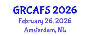 Global Research Conference on Agriculture and Food Safety February 26, 2026 - Amsterdam, Netherlands