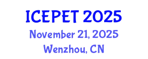International Conference on Energy Power and Electrical Technology November 21, 2025 - Wenzhou, China