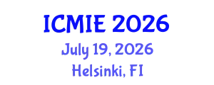International Conference on Mechatronics, Manufacturing and Industrial Engineering (ICMIE) July 19, 2026 - Helsinki, Finland