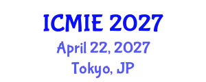 International Conference on Mechatronics, Manufacturing and Industrial Engineering (ICMIE) April 22, 2027 - Tokyo, Japan